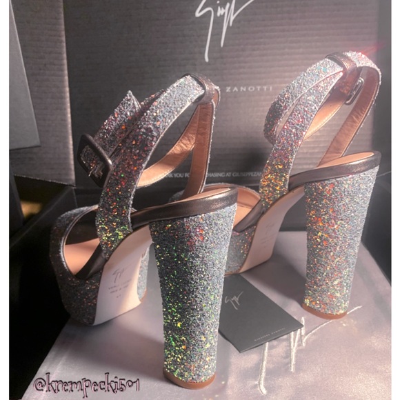 giuseppe zanotti NIB glitter platform heel - Picture 5 of 9